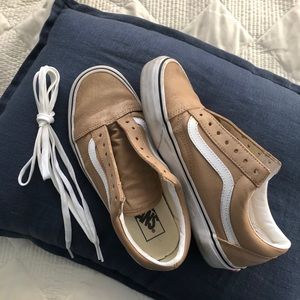 Beige/Tan Vans 
Women’s size 7.5, Men’s size 6